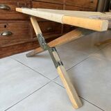 Old vintage military camp bed