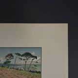 Lithograph by Henri Rivière - Douarnenez seen from Ris