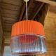 Vintage orange and transparent plastic pendant light