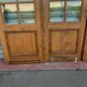 Suite of four separation doors in patinated wood Beveled tiles XX century