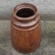Large old wooden pot