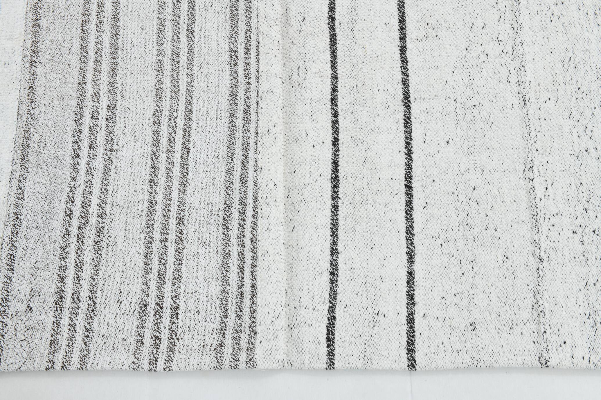 8x10 Contemporary White & Gray Solid Kilim Rug, 258x309Cm