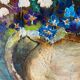 Oil on panel signed flowers in a vase.