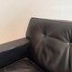 Square Armchair in Dark Brown Leather by Marco Zanuso for Arflex, 1960s