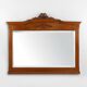Art Deco Mirror in Oak with Carved Decorations and Facet Cut Mirror, 1930s