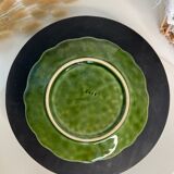 Cabbage plate in green slip