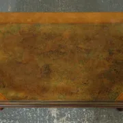 Vintage Coffee Table in Faux Leather with Internal Storage for Books