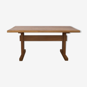 Charlotte Perriand's solid elm meal table for "Les Arcs"