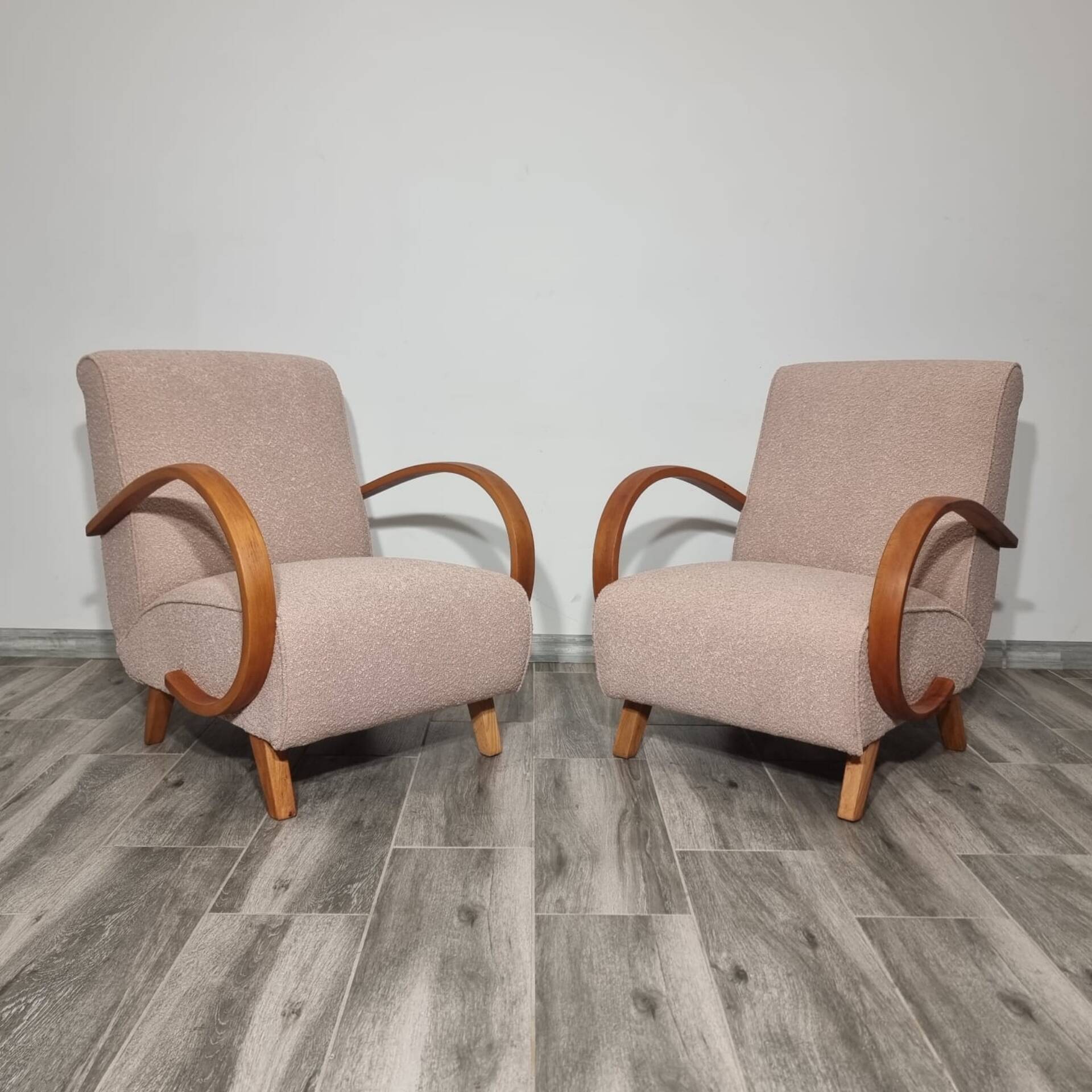 Art Deco Lounge Chairs from Jindřich Halabala, 1950s, Set of 2