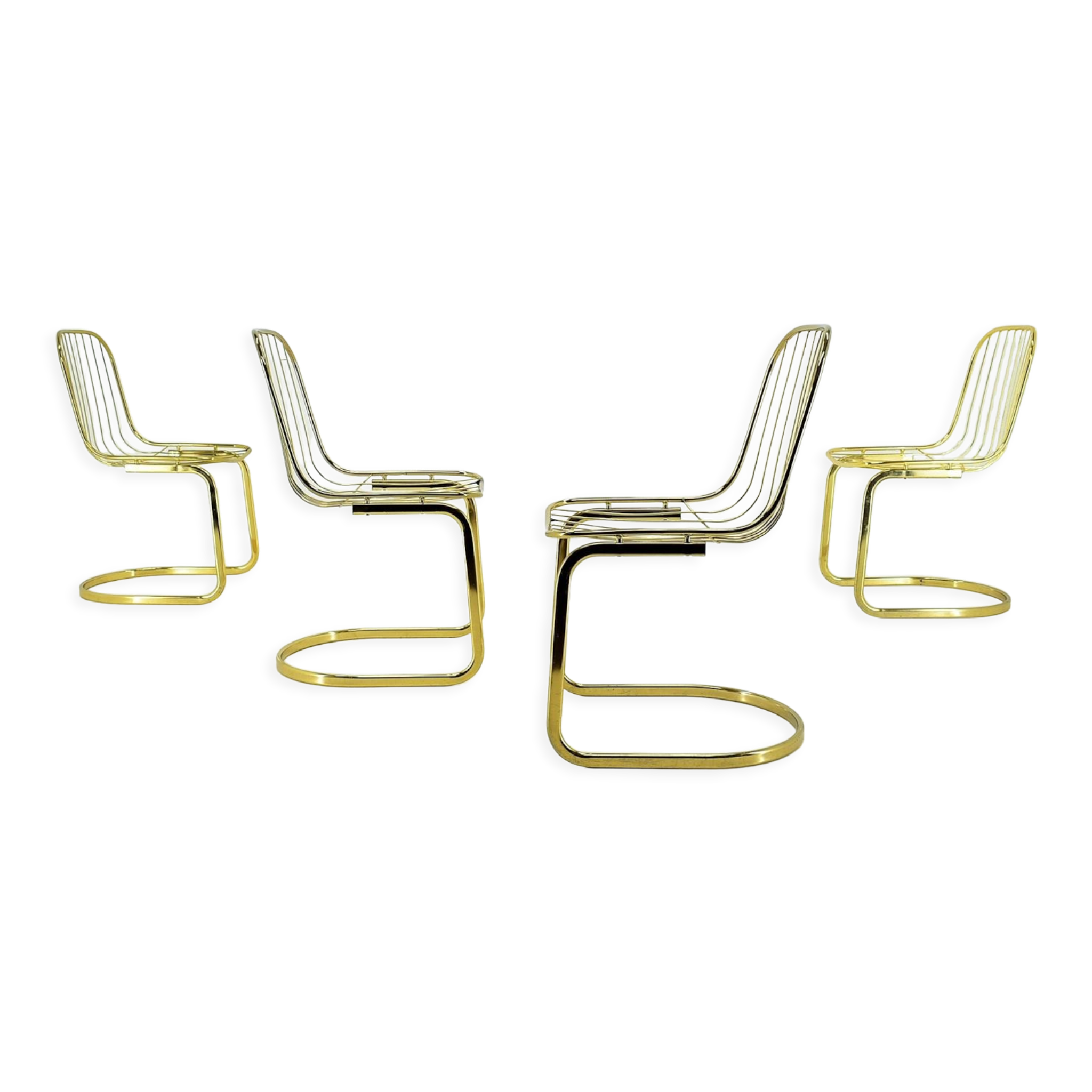 Lot de 4 chaises, Italie, années 1970