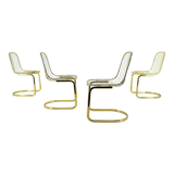 Midcentury set of four dining chairs, Italy, 1970s