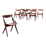 Set of 8 dinning chairs model 71, Arne Hovmand Olsen for Mogens Kold, 1960s