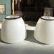 Pair of wall lights/White opal glass & Metal/Design Artémide/G Gismondi