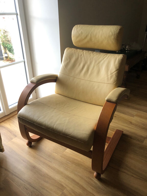 2 fauteuils en cuir Roche Bobois