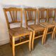 Lot 4 chaises paillées
