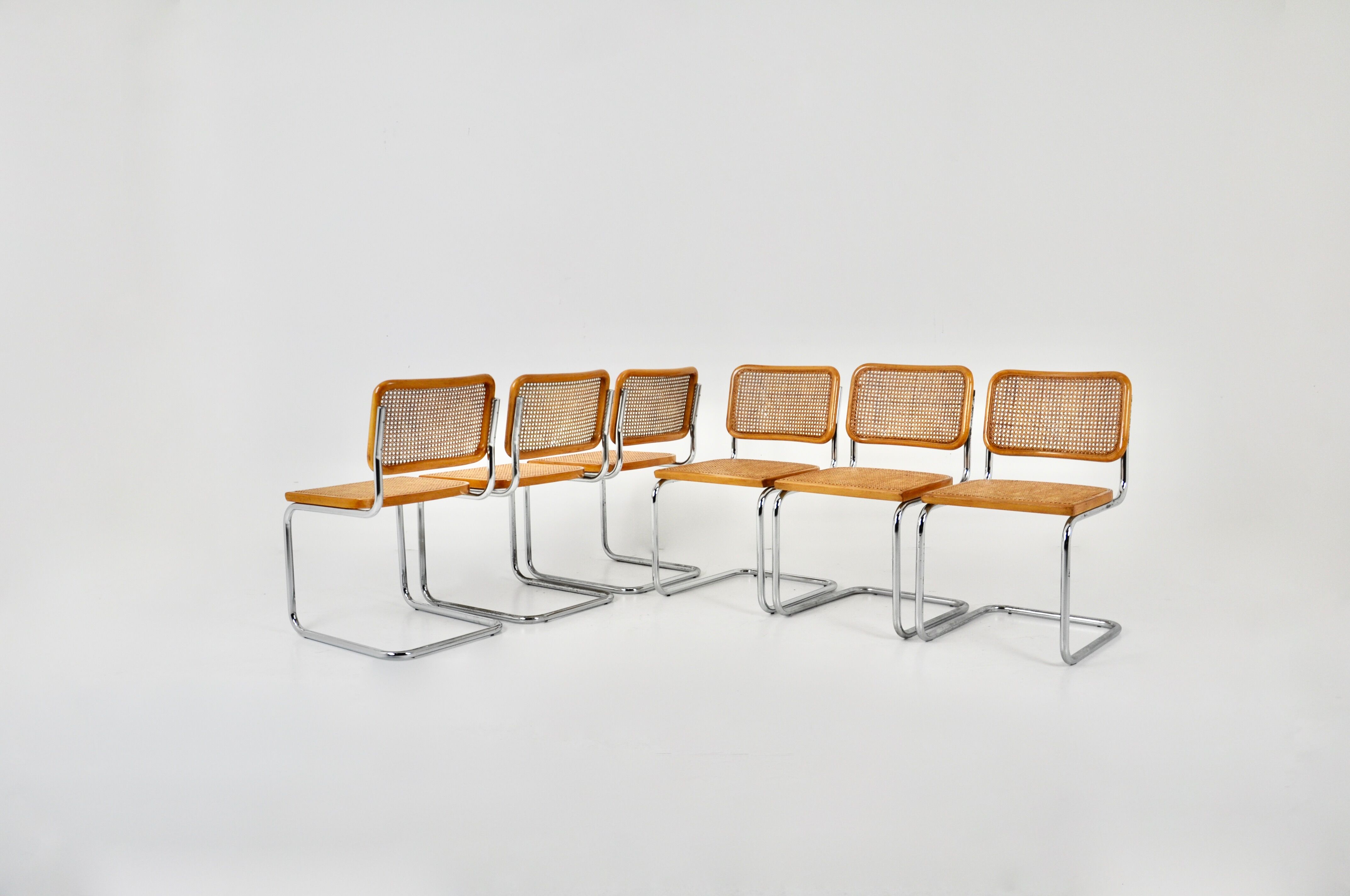 Dining chairs B32 by Marcel Breuer