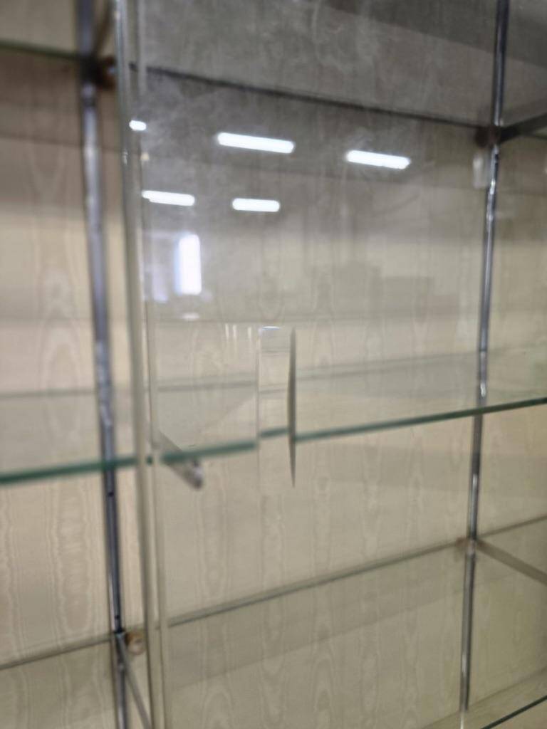XL vintage wooden display cabinet / sideboard / wall cupboard