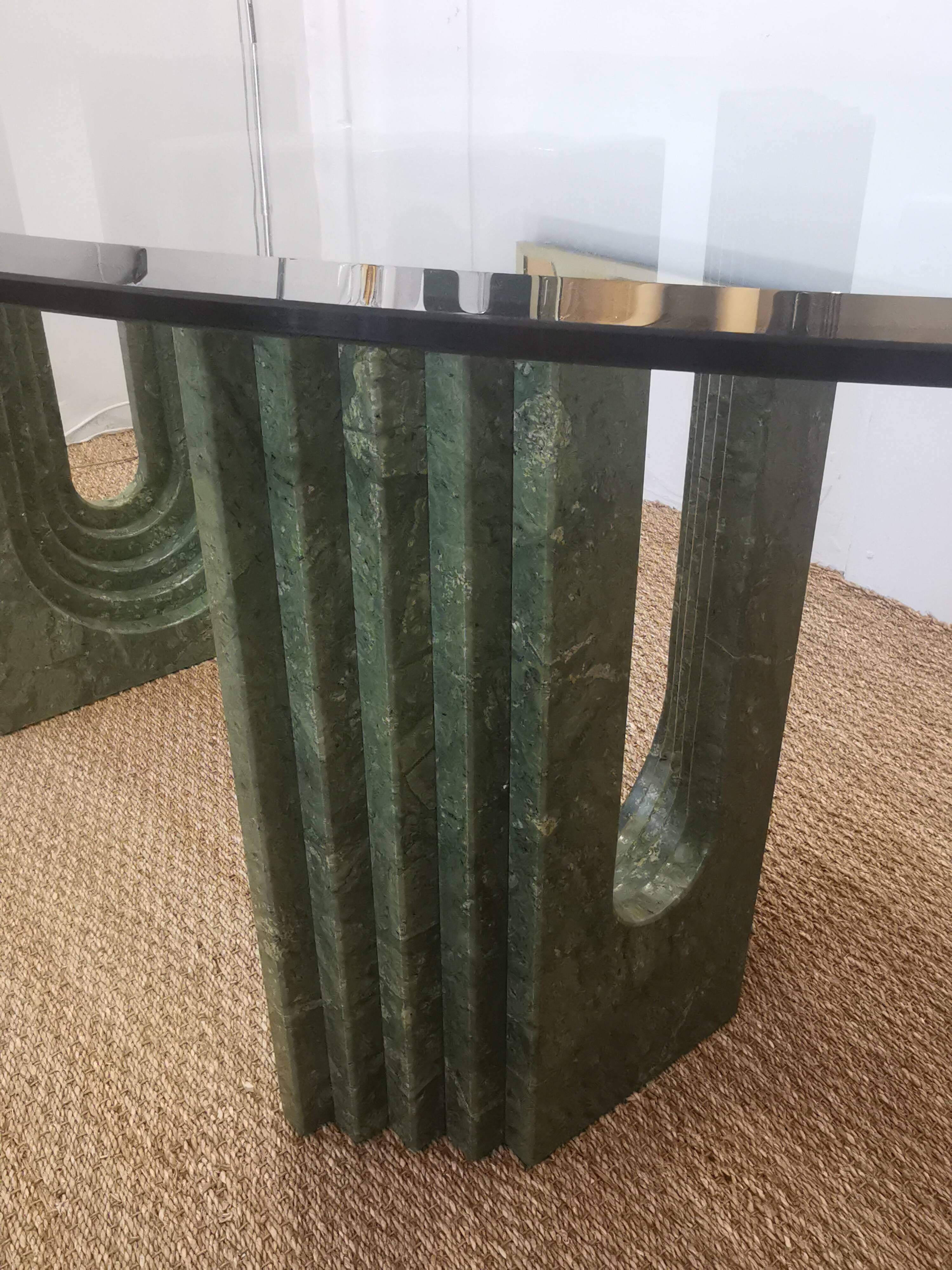 Marble and glass dining table Carlo SCARPA for CATTELAN Italia circa 1970