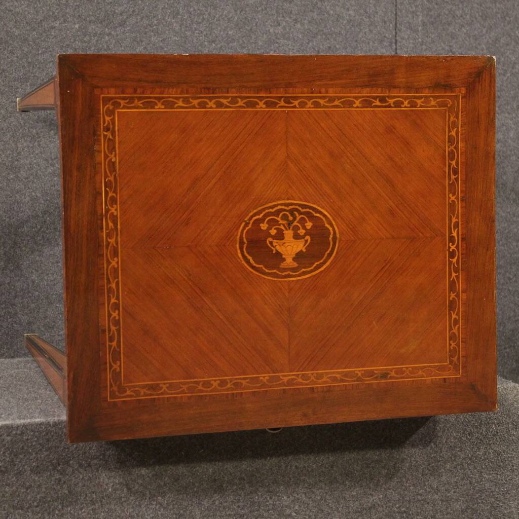 Italian inlaid wood side table