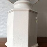 Large art deco lamp in cracked ceramic