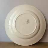 Round dish Digoin Sarreguemines décor Marsac