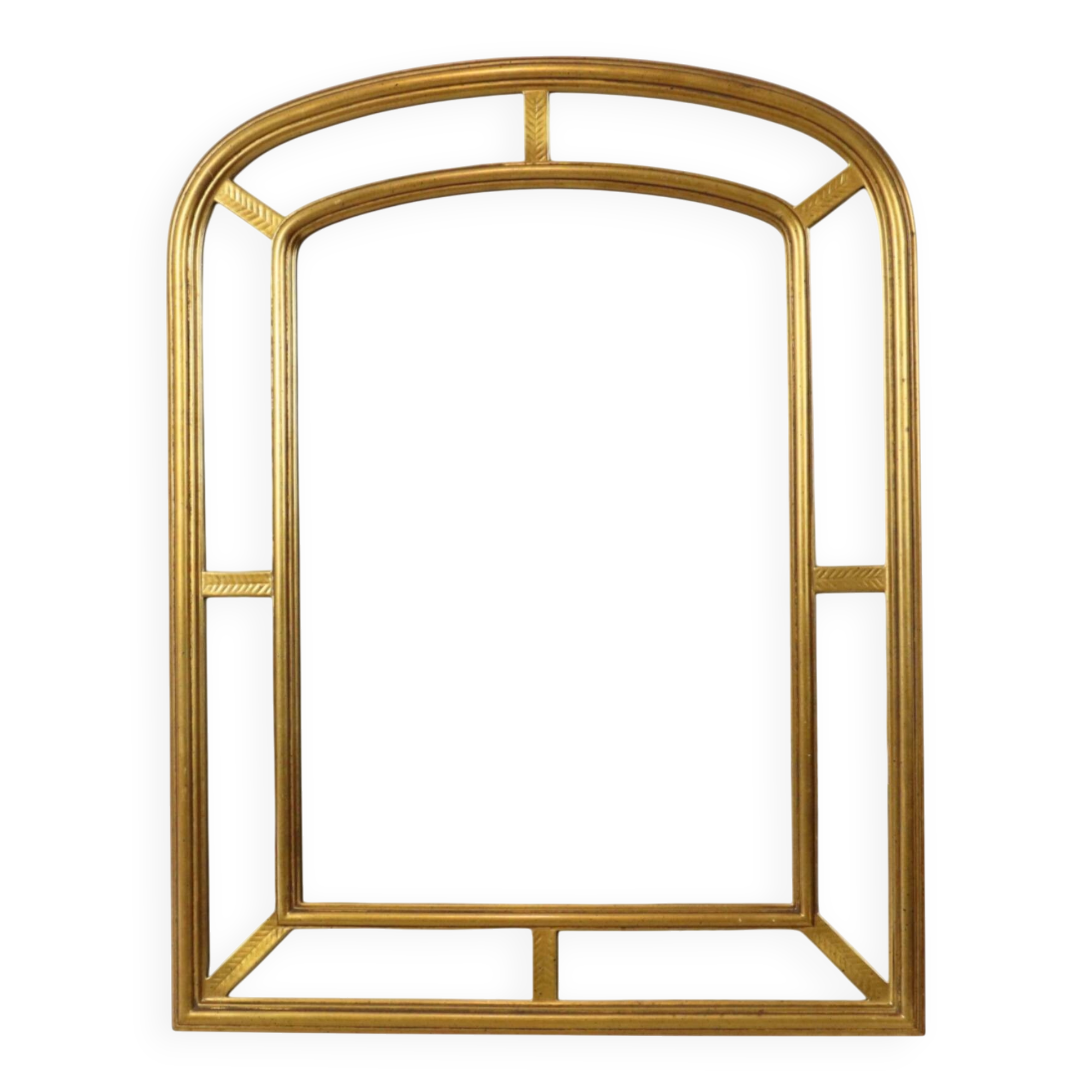 Hollywood Regency Gold Arch Mirror by Deknudt, 80cm