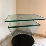 Meuble tv pivotant en verre roche bobois modèle jazz