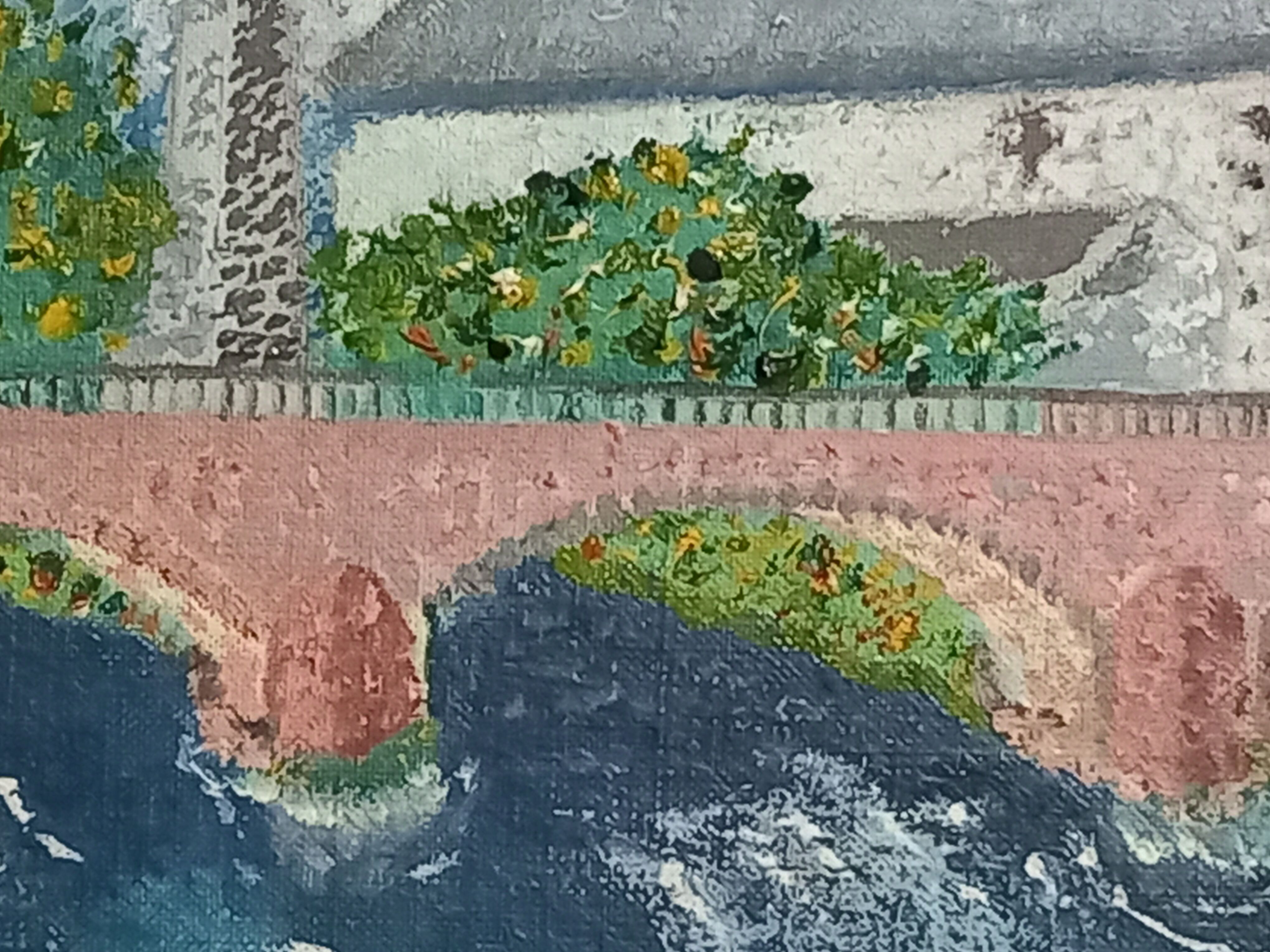 Oil on landscape canvas