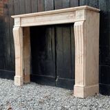 Louis XVI style fireplace in pink marble, circa 1920