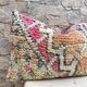 Vintage Berber kilim cushion cover: Moroccan wool cushion 60x40cm