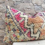 Vintage Berber kilim cushion cover: Moroccan wool cushion 60x40cm