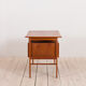 Gunnar Nielsen for Tibergaard teak desk with bar cabinet Denmark 1960s