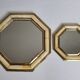 Pair of vintage brass mirrors, Moroccan handicrafts, 27 cm