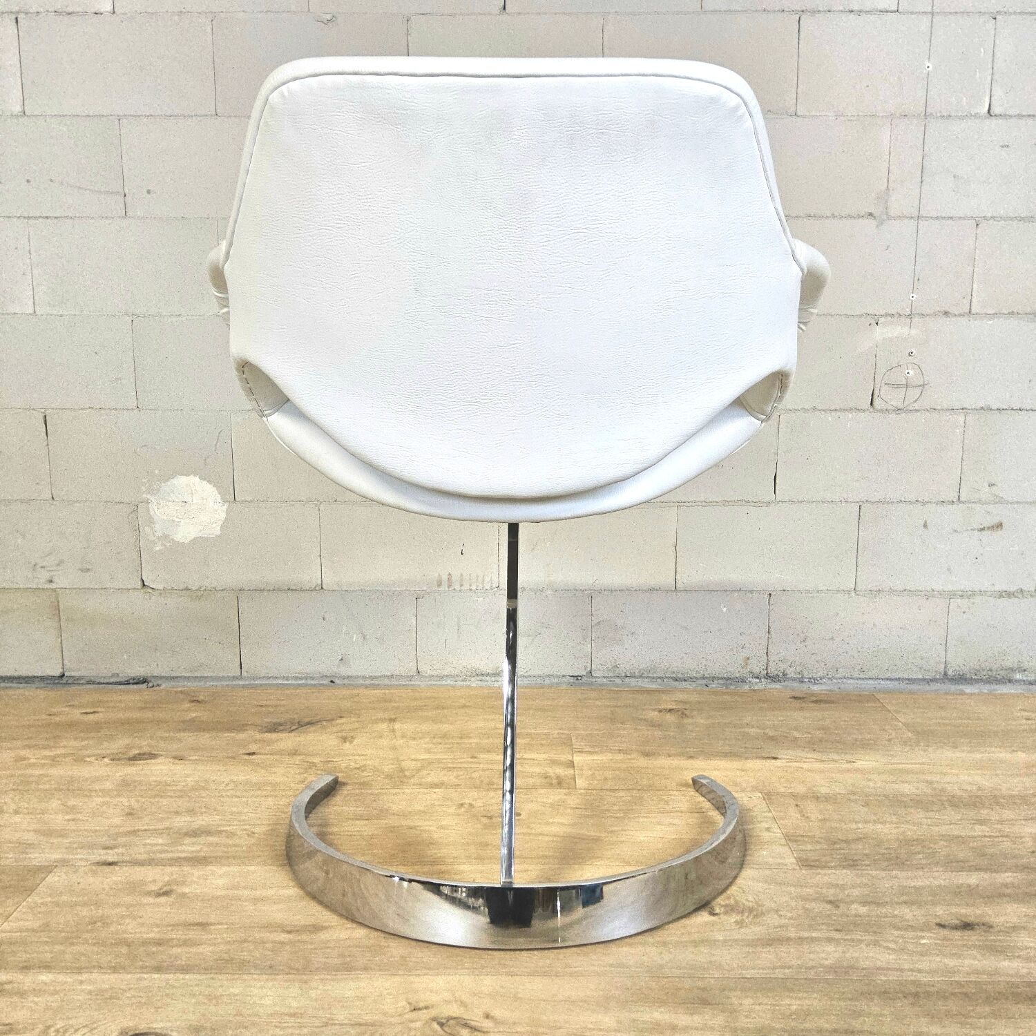 Vintage Chrome French design dining room set Boris Tabacoff 1970s