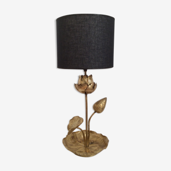 Lampe de table « fleur de lotus » style hollywood regency