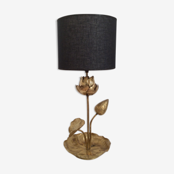 Table lamp "lotus flower" style hollywood regency