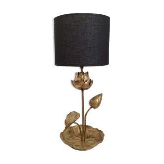 Table lamp "lotus flower" style hollywood regency