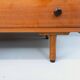 Vintage teak secretary bookcase with storage chest.