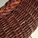 Round woven rattan mirror, 1970