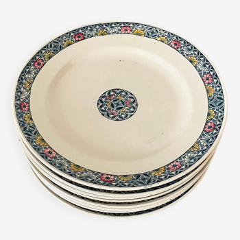 Assiettes plates terre de fer Longchamp "Manon"