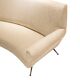 Gigi Radice Mid-Century Modern Ivory Chenille Cotton Curved Italian Sofa