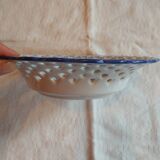 Assiette creuse chinoise ajourée fleurs bleues