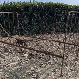 Folding wrought iron bed 1900