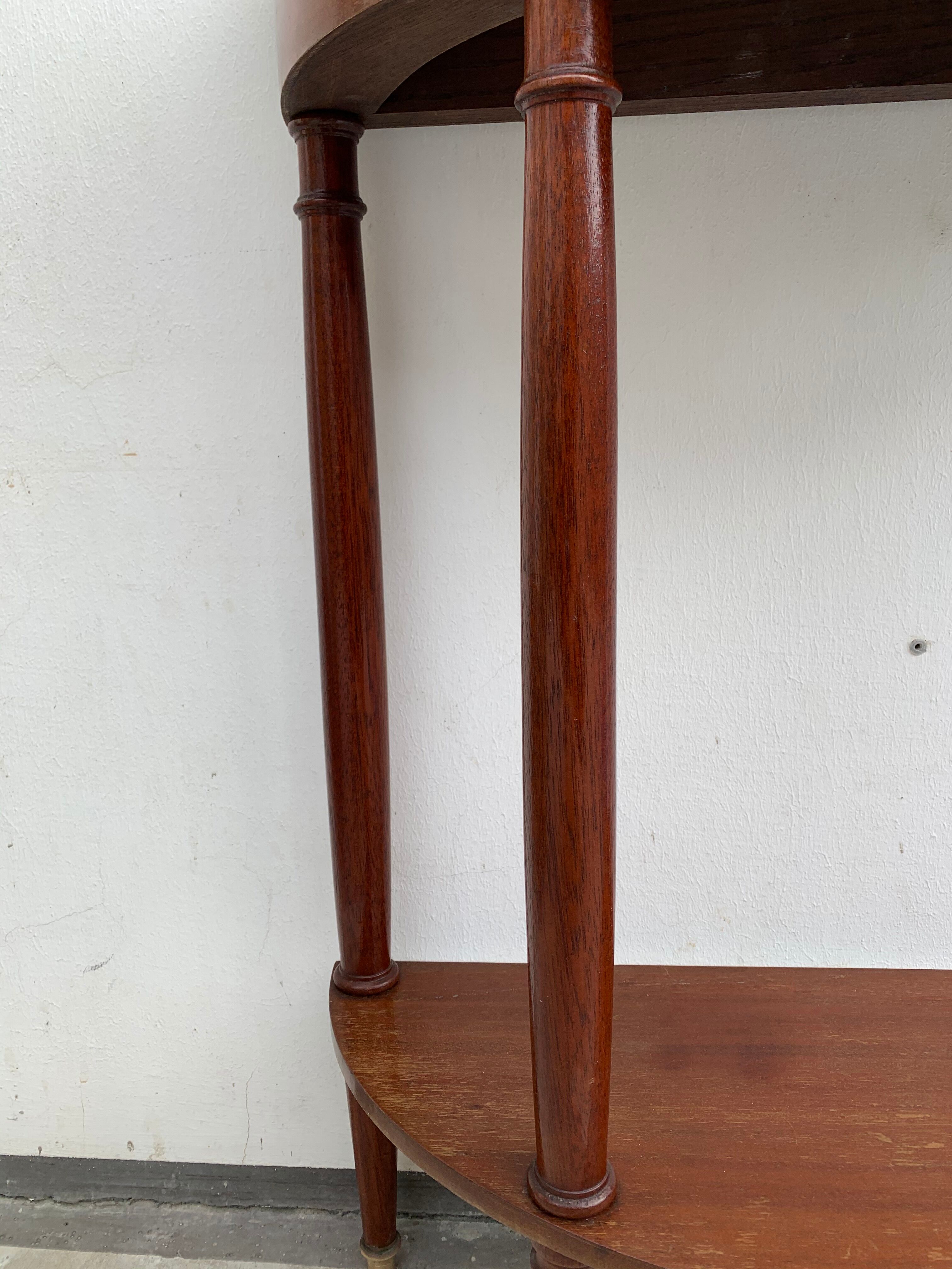 Console half moon wooden and marble louis XVI style