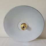Otientable brass wall lamp and enamelled sheet metal