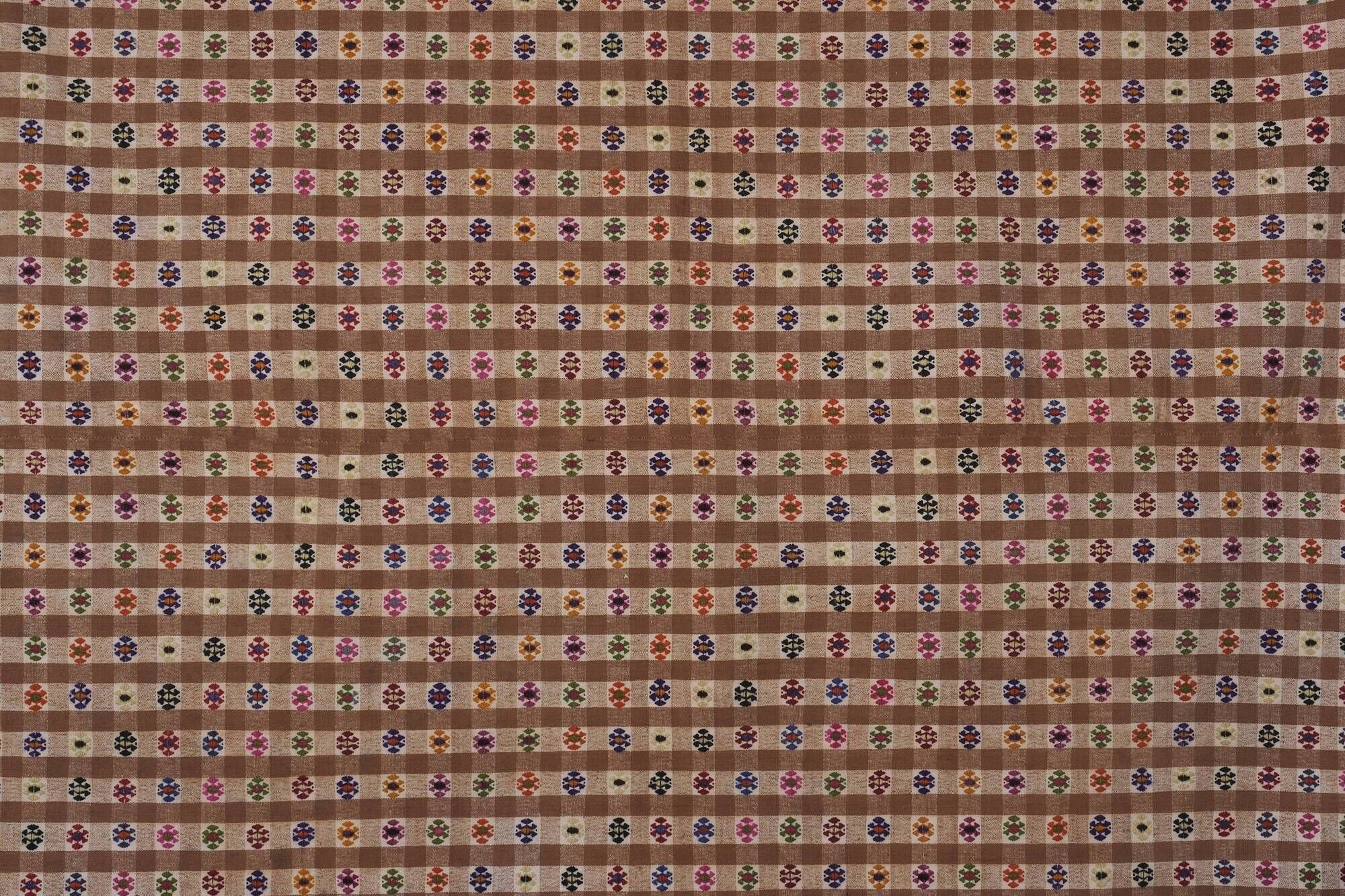 Tapis vintage turc de oushak tissé à la main 202x246cm