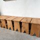 Set of six solid walnut stools, mountain style, circa 1960
