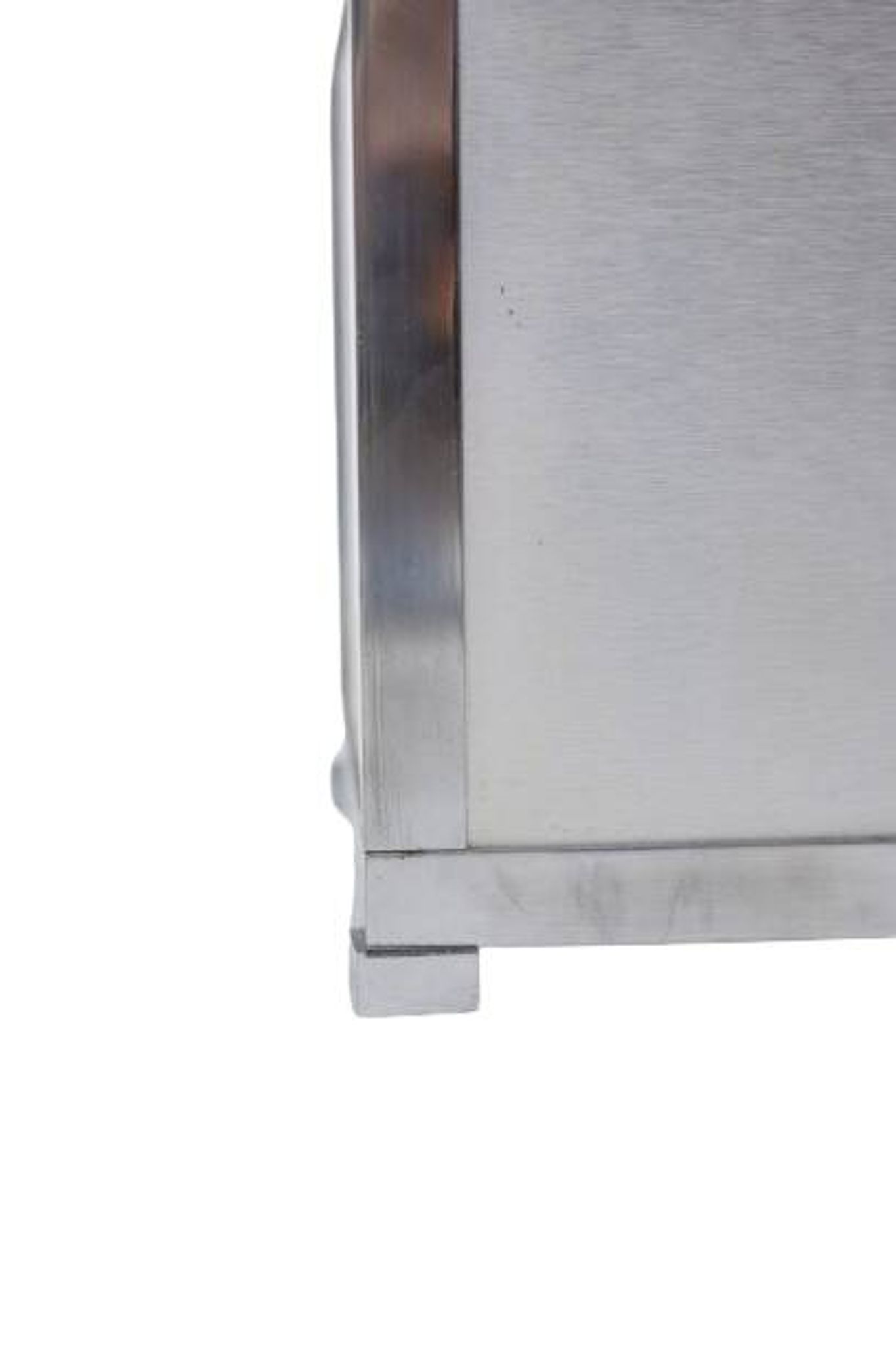 Brushed aluminum and metal planter. 1970s.