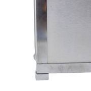 Brushed aluminum and metal planter. 1970s.