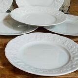 Six vintage Philippe Deshoulières Limoges California porcelain bread plates